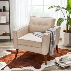 VASAGLE Relaxsessel »LAC003G01 LAC003M01«, Fernsehsessel, Loungesessel, mit Sitzkissen, für Wohnzimmer, Büro Beige, Grau -Vasagle Auslauf Geschäft 002fc62b 7ffa 4198 8b74 5f06895c624b