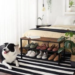 VASAGLE Schuhbank »LBS73 LBS74 LBS078«, Schuhregal mit Sitzfläche, Schuhablage, Flur, verschiedene Größen, vintage Grau -Vasagle Auslauf Geschäft 003ddd0f 6910 4629 b571 723fafae053b