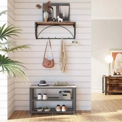 VASAGLE Schuhbank »LBS73 LBS74 LBS078«, Schuhregal mit Sitzfläche, Schuhablage, Flur, verschiedene Größen, vintage Grau -Vasagle Auslauf Geschäft 015fd6be 6ef0 4175 9192 f9414ea50178