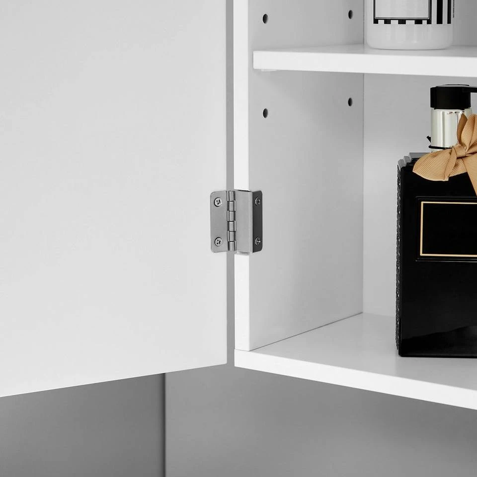 VASAGLE Hängeschrank »BBC320W01« Badezimmerschrank Wandschrank Aufbewahrungsschrank mattweiß 8 VASAGLE Hängeschrank »BBC320W01« Badezimmerschrank Wandschrank Aufbewahrungsschrank mattweiß – Bild 6