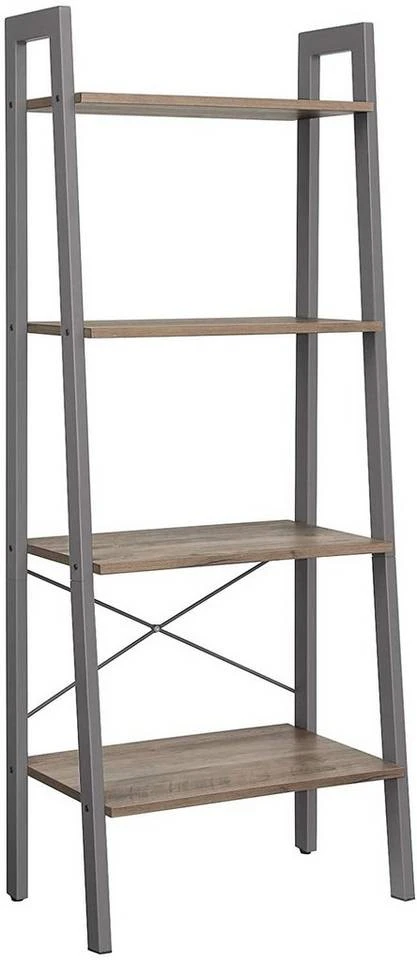 VASAGLE Standregal »LLS44MG LLS44X LLS45X«, Bücherregal, Leiterregal mit 4 Ebenen, vintage Grau 15 VASAGLE Standregal »LLS44MG LLS44X LLS45X«, Bücherregal, Leiterregal mit 4 Ebenen, vintage Grau – Bild 14