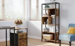 VASAGLE Bücherregal »LBC028B01 LBC027B01«, Bücherschrank, Standregal, für Dekoartikel, Bilderrahmen, Schlafzimmer, Wohnzimmer, vintage -Vasagle Auslauf Geschäft 0247538b 1590 4141 9920 1874dc6321fa