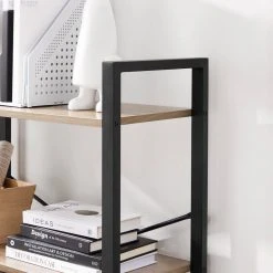 VASAGLE Bücherregal »LLS061B01 LLS60BX LLS060B02 LLS062B01«, Standregal, Stahlgestell, Büro und Flur, Industrie-Design Greige-schwarz, Vintage -Vasagle Auslauf Geschäft 027b0af6 81c8 41ed 9190 3e4da9328c60