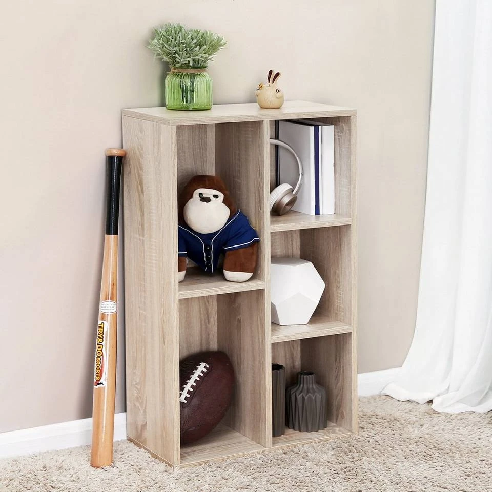 VASAGLE Bücherregal »LBC25WT LBC25NL«, Bücherschrank, 50 x 80 x 24 cm, eiche hell Natur, Weiß 3 VASAGLE Bücherregal »LBC25WT LBC25NL«, Bücherschrank, 50 x 80 x 24 cm, eiche hell Natur, Weiß