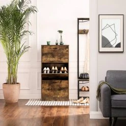 VASAGLE Schuhschrank »LBC03« Schuhregal mit 3 Klappen und Ebenen, perfekt für schmale Flure, 60 x 24 x 120 cm (L x B x H) Eichenfarben, Vintage, Weiß 50 VASAGLE Schuhschrank »LBC03« Schuhregal mit 3 Klappen und Ebenen, perfekt für schmale Flure, 60 x 24 x 120 cm (L x B x H) Eichenfarben, Vintage, Weiß -Vasagle Auslauf Geschäft 05b62a62 5ea0 41f6 882a 2e9e2ac38dd2