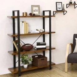 VASAGLE Bücherregal »LLS55BX LLS54BX LLS055B02«, stabiles Standregal, Wohnzimmerregal, vintage Greige-Schwarz -Vasagle Auslauf Geschäft 05bed5ec 8c6d 4731 8cec 18259ab616db