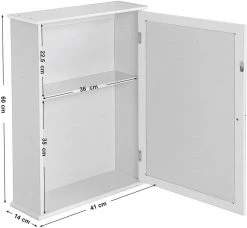 VASAGLE Badezimmerspiegelschrank »LHC001« Spiegelschrank fürs Bad, Badschrank, weiß -Vasagle Auslauf Geschäft 066fc007 54e3 45aa b0ad 04bf3debd840