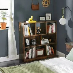 VASAGLE Bücherregal »LBC52BX LBC52NL«, Standregal aus Holz, vintage Eiche -Vasagle Auslauf Geschäft 076eda2c 21a5 4d7d a89b e9cb8a12916e