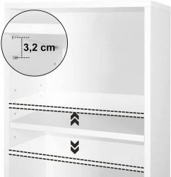 VASAGLE Bücherregal »LBC104W«, Standregal, Bücherschrank, weiß -Vasagle Auslauf Geschäft 07d94227 f06d 4e04 adc1 e6b6bfdc714b