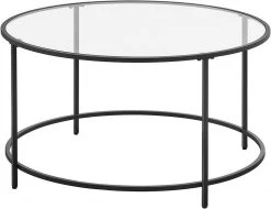 VASAGLE Couchtisch »LGT21G«, Beistelltisch, Glastisch, Sofatisch mit Metallgestell, Hartglas, Ø 84 cm, rund, stabil Gold, Schwarz 39 VASAGLE Couchtisch »LGT21G«, Beistelltisch, Glastisch, Sofatisch mit Metallgestell, Hartglas, Ø 84 cm, rund, stabil Gold, Schwarz -Vasagle Auslauf Geschäft 08c19b87 6567 46f2 bff8 c34da16188f8