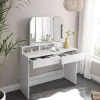 VASAGLE Schminktisch »RDT115W01«, Frisiertisch, Kosmetiktisch mit Klappspiegel und 2 Schubladen, mit 3 offenen Fächern 1 VASAGLE Schminktisch »RDT115W01«, Frisiertisch, Kosmetiktisch mit Klappspiegel und 2 Schubladen, mit 3 offenen Fächern -Vasagle Auslauf Geschäft 08f0d814 ec91 4296 9696 7871d5343b97