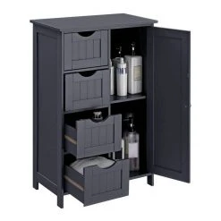 VASAGLE Badkommode »LHC41«, Badschrank, Beistellschrank, Kommode, 55 x 30 x 81 cm Grau, Wei&szlig; -Vasagle Auslauf Geschäft 0ab3e496 2c66 47b8 a9cb 398bf06a8077