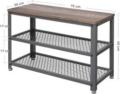 VASAGLE Schuhbank »LBS73 LBS74 LBS078«, Schuhregal mit Sitzfläche, Schuhablage, Flur, verschiedene Größen, vintage Grau -Vasagle Auslauf Geschäft 0ad3c495 77fe 42fb b78b 2e092f775278