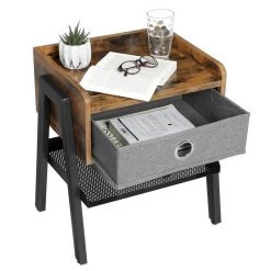 VASAGLE Nachttisch »LET64X«, Beistelltisch, Nachtschrank, Ablage mit herausnehmbarer Stoffschublade -Vasagle Auslauf Geschäft 0bef40d0 d15e 4372 b930 8a0df7bb3d8a