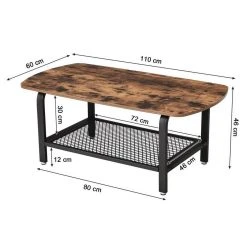 VASAGLE Couchtisch »LCT10X«, Kaffeetisch Metallgestell, vintage -Vasagle Auslauf Geschäft 0cbdd32b 1938 4393 9ecf 13abf159ccd1