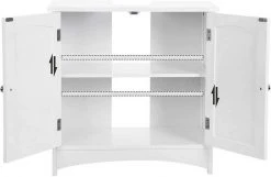 VASAGLE Waschbeckenunterschrank »BBC01WT BBC001G01« Unterschrank, 60 x 60 x 30 cm, Landhausstil Grau, Wei&szlig; -Vasagle Auslauf Geschäft 0d55f179 4236 45f8 9ef1 73340b02078b