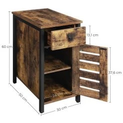 VASAGLE Nachtschrank »LET066B01« Beistelltisch, 30 cm Nachtschrank für kleine Räume, mit Schublade, vintage 18 VASAGLE Nachtschrank »LET066B01« Beistelltisch, 30 cm Nachtschrank für kleine Räume, mit Schublade, vintage -Vasagle Auslauf Geschäft 0f271da5 2695 4b79 b2b8 c15d27741791