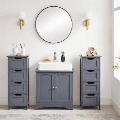 VASAGLE Badkommode »LHC40W LHC040G01«, Badezimmerschrank, Badschrank, weiß Grau, Weiß 32 VASAGLE Badkommode »LHC40W LHC040G01«, Badezimmerschrank, Badschrank, weiß Grau, Weiß -Vasagle Auslauf Geschäft 108c61a2 4491 4452 8493 96bef9027a56