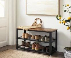 VASAGLE Schuhbank »LBS73 LBS74 LBS078«, Schuhregal mit Sitzfläche, Schuhablage, Flur, verschiedene Größen, vintage Grau -Vasagle Auslauf Geschäft 114d1101 bef7 49e1 bda8 b1ac0c50e49e