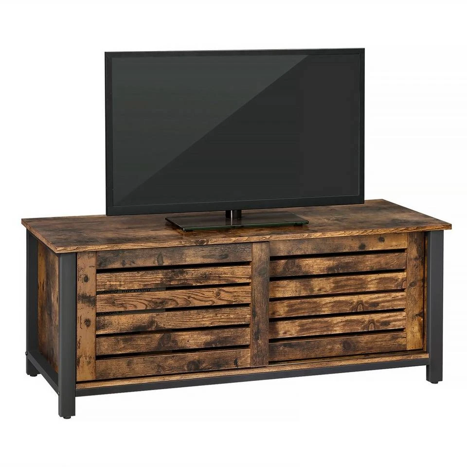 VASAGLE Lowboard »LTV41BX«, TV-Schrank für Fernseher bis 48 Zoll, Schuhschrank, Schiebetüren und verstellbarer Regalebene, Wohnzimmer, 110 x 40 x 45 cm 8 VASAGLE Lowboard »LTV41BX«, TV-Schrank für Fernseher bis 48 Zoll, Schuhschrank, Schiebetüren und verstellbarer Regalebene, Wohnzimmer, 110 x 40 x 45 cm – Bild 6