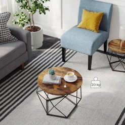 VASAGLE Beistelltisch »LET040B01«, 2er Set Couchtische, robust, Stahlrahmen, Ø 50cm, 40cm, vintage 15 VASAGLE Beistelltisch »LET040B01«, 2er Set Couchtische, robust, Stahlrahmen, Ø 50cm, 40cm, vintage -Vasagle Auslauf Geschäft 14007e9f f183 43f3 93f5 5164db82fb84