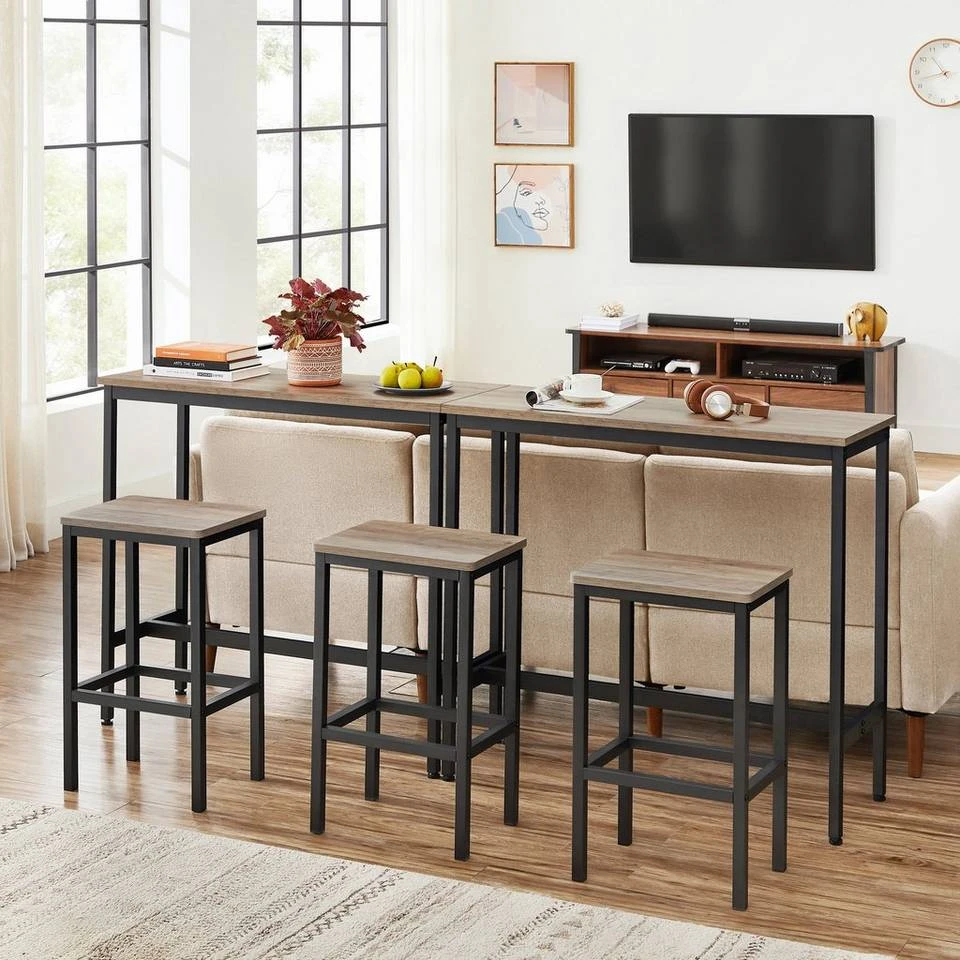 VASAGLE Bartisch »LBT10X LBT010B02«, Küchentisch, 100 x 40 x 90 cm Greige, Vintage 11 VASAGLE Bartisch »LBT10X LBT010B02«, Küchentisch, 100 x 40 x 90 cm Greige, Vintage – Bild 9