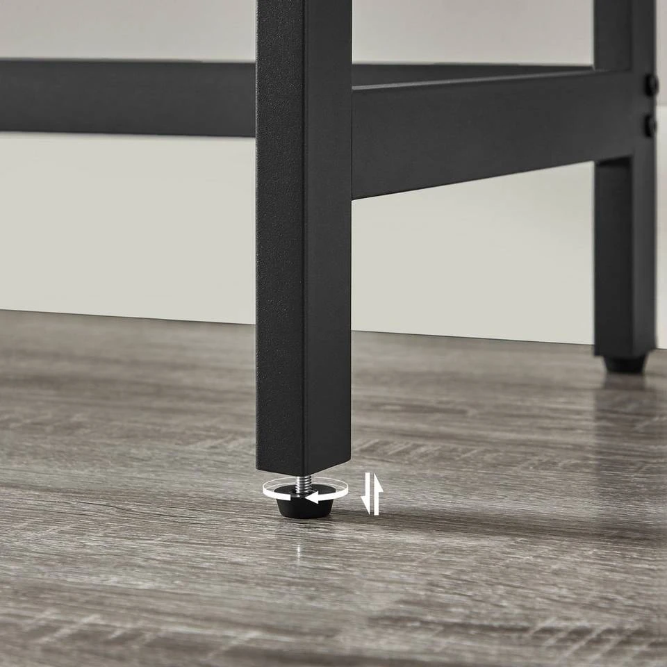 VASAGLE Schminktisch »RVT006A10/B01«, Frisiertisch, Kosmetiktisch, mit Hocker, mit ovalem Spiegel und 5 Schubladen Vintagebraun-Schwarz, Weiß-goldfarben 8 VASAGLE Schminktisch »RVT006A10/B01«, Frisiertisch, Kosmetiktisch, mit Hocker, mit ovalem Spiegel und 5 Schubladen Vintagebraun-Schwarz, Weiß-goldfarben – Bild 6