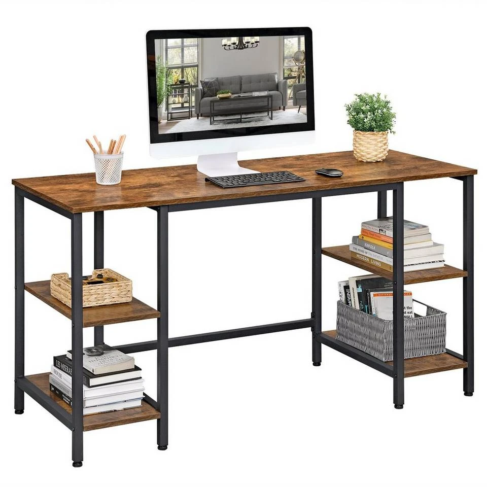 VASAGLE Schreibtisch »LWD54X«, Bartisch, Bürotisch, Computertisch, große Tischoberfläche, Arbeitszimmer, 137 x 55 x 75 cm, vintage 8 VASAGLE Schreibtisch »LWD54X«, Bartisch, Bürotisch, Computertisch, große Tischoberfläche, Arbeitszimmer, 137 x 55 x 75 cm, vintage – Bild 6