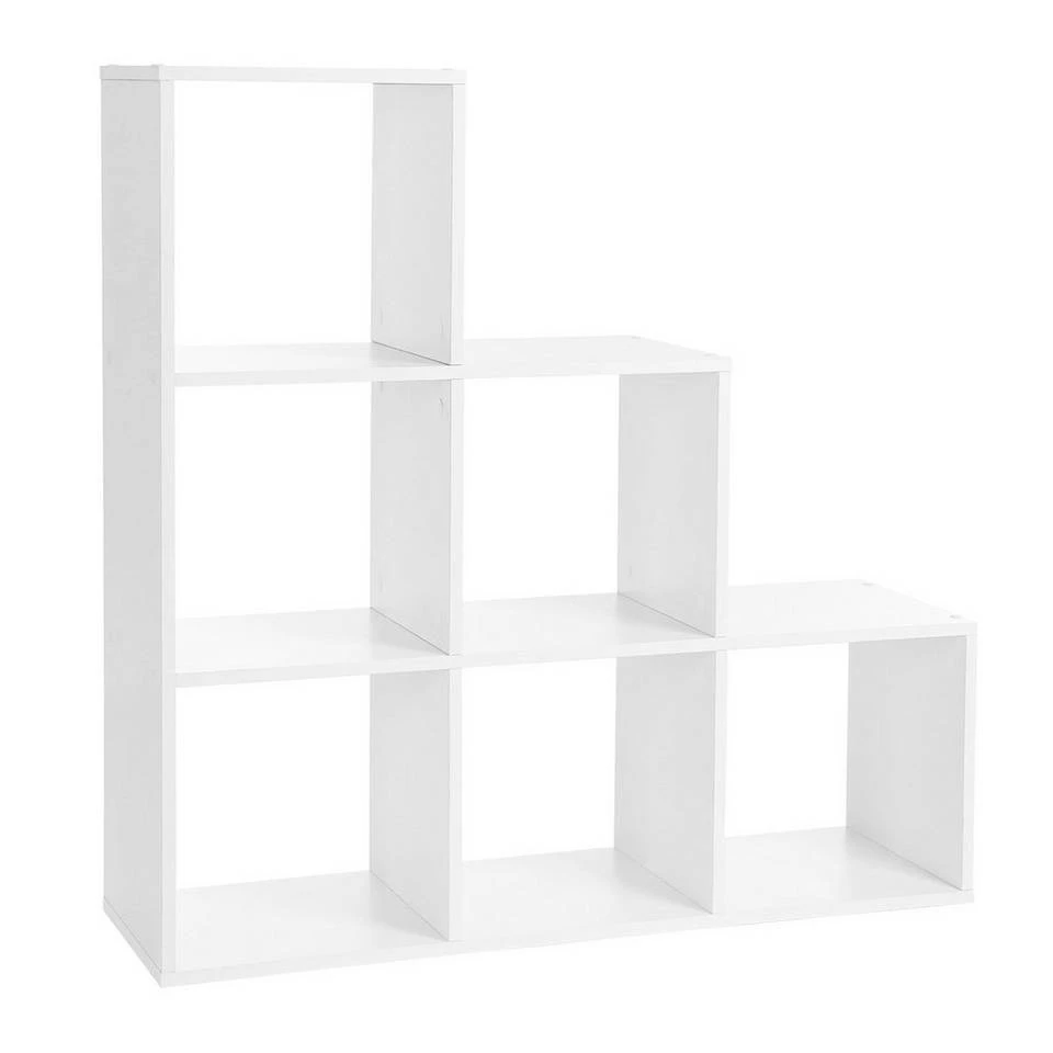 VASAGLE Raumteiler »LBC10 LBC63«, Bücherregal, Würfelregal, Leiterregal, Treppenregal, freistehend, für Büro, Wohnzimmer, Schlafzimmer Vintage, Weiß 16 VASAGLE Raumteiler »LBC10 LBC63«, Bücherregal, Würfelregal, Leiterregal, Treppenregal, freistehend, für Büro, Wohnzimmer, Schlafzimmer Vintage, Weiß – Bild 14