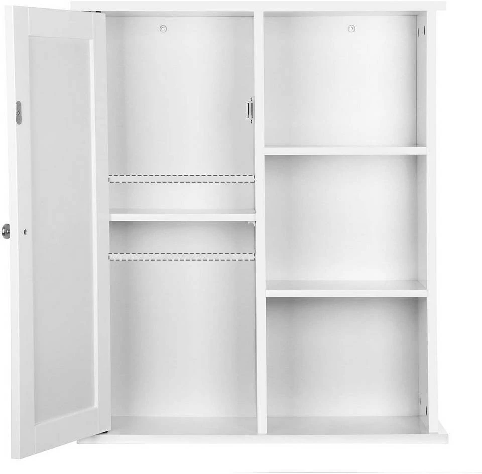 VASAGLE Badkommode »BBC20WT«, Hängeschrank, Wandschrank, Badschrank, 60 x 71 x 18 cm, weiß 9 VASAGLE Badkommode »BBC20WT«, Hängeschrank, Wandschrank, Badschrank, 60 x 71 x 18 cm, weiß – Bild 7