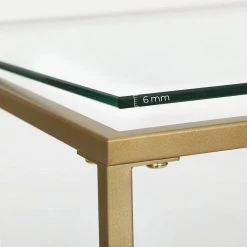 VASAGLE Beistelltisch »LGT030W01 LGT030A01«, Couchtisch mit 2 Ebenen, aus Hartglas, Gold-Transparent -Vasagle Auslauf Geschäft 1e56ed03 5f9f 4f1c b48c 69241b040f8d