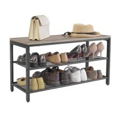 VASAGLE Schuhbank »LBS73 LBS74 LBS078«, Schuhregal mit Sitzfläche, Schuhablage, Flur, verschiedene Größen, vintage Grau -Vasagle Auslauf Geschäft 1ffa7867 aaa3 492d a9a3 340633fc6b53