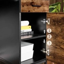 VASAGLE Computertisch »LWD65X«, Schreibtisch mit Regalaufsatz, mit Schrank und Schublade, vintagebraun-schwarz 15 VASAGLE Computertisch »LWD65X«, Schreibtisch mit Regalaufsatz, mit Schrank und Schublade, vintagebraun-schwarz -Vasagle Auslauf Geschäft 2115f12b 3acb 4b9d a110 348ad3332125