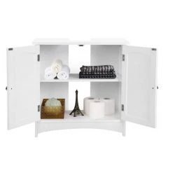 VASAGLE Waschbeckenunterschrank »BBC01WT BBC001G01« Unterschrank, 60 x 60 x 30 cm, Landhausstil Grau, Wei&szlig; -Vasagle Auslauf Geschäft 2163e174 b172 4b96 b6a7 9251621ebbb5