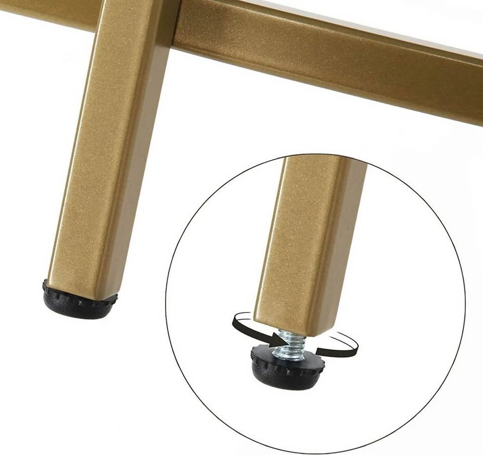 VASAGLE Beistelltisch »LGT20G/020B01«, Beistelltisch rund, kleiner Couchtisch, Glastisch mit Metallgestell, Nachttisch, Sofatisch Gold, Roségold, Schwarz 7 VASAGLE Beistelltisch »LGT20G/020B01«, Beistelltisch rund, kleiner Couchtisch, Glastisch mit Metallgestell, Nachttisch, Sofatisch Gold, Roségold, Schwarz – Bild 5