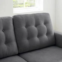 VASAGLE 3-Sitzer »LCS101«, Couch fürs Wohnzimmer, Polyester, 177 x 72 x 86 cm (L x B x H) Beige, Grau -Vasagle Auslauf Geschäft 222e239a 5933 448f beba a0f5744864dd