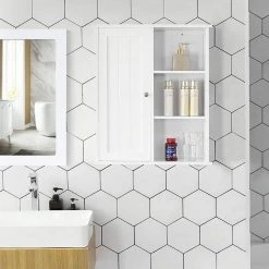 VASAGLE Badkommode »BBC20WT«, Hängeschrank, Wandschrank, Badschrank, 60 x 71 x 18 cm, weiß 12 VASAGLE Badkommode »BBC20WT«, Hängeschrank, Wandschrank, Badschrank, 60 x 71 x 18 cm, weiß -Vasagle Auslauf Geschäft 234aba9a b1d4 4e0e a16f 6d8b0728ba2a