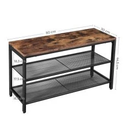 VASAGLE Schuhbank »LBS73 LBS74 LBS078«, Schuhregal mit Sitzfläche, Schuhablage, Flur, verschiedene Größen, vintage Grau -Vasagle Auslauf Geschäft 23c778d7 5159 4232 84b7 de653f0fa4bd