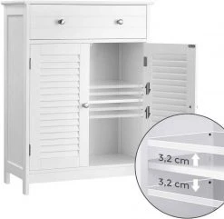 VASAGLE Badkommode »BBC51WT«, Badschrank, 60 x 30 x 80 cm, mattweiß -Vasagle Auslauf Geschäft 26215501 5886 4594 b9de d47c11daa9ab