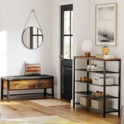 VASAGLE Schuhregal »LBS14 LBS15 LBS016«, Schuhablage mit Gitterebenen und großzügiger Oberfläche für Taschen, Metall, unterschiedliche Höhen, vintage Greige -Vasagle Auslauf Geschäft 27c80642 e9b4 4017 adfd 5dfd28130a98