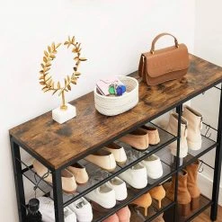 VASAGLE Schuhregal »LBS021B01«, Schuhschrank, für 14 Paar Schuhe, im Eingangsbereich, Industriestil, 100 x 30 x 90 cm -Vasagle Auslauf Geschäft 29aa3b0d aad0 4d08 81a5 264c63115df5