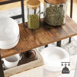 VASAGLE Bartisch »LBT11X«, Stehtisch mit 3 Regalebenen, Esstisch, Küchentisch, Holztisch, Küche, vintage -Vasagle Auslauf Geschäft 2b255dc9 eb74 4f29 ae9d 602abe7d3477