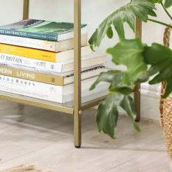 VASAGLE Standregal »LGT28G LGT028B61«, Badezimmerregal, Küchenregal, Flurregal, stabil, einfacher Aufbau, Wohnzimmer, Schlafzimmer Goldfarben, Schwarz -Vasagle Auslauf Geschäft 34cc5a64 48fe 495b ad81 a90be92499f8