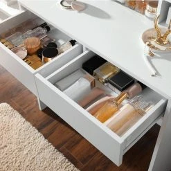 VASAGLE Schminktisch »RDT114W01«, Frisiertisch,Kosmetiktisch mit Spiegel und Glühbirnen, mit 2 Schubladen,weiß 16 VASAGLE Schminktisch »RDT114W01«, Frisiertisch,Kosmetiktisch mit Spiegel und Glühbirnen, mit 2 Schubladen,weiß -Vasagle Auslauf Geschäft 35e8b143 b71a 4b8f 8383 b6157ae2dfbb