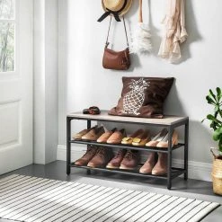 VASAGLE Schuhbank »LBS73 LBS74 LBS078«, Schuhregal mit Sitzfläche, Schuhablage, Flur, verschiedene Größen, vintage Grau -Vasagle Auslauf Geschäft 35f305c3 3c32 4dcc 8ce8 bfc5afc840c3