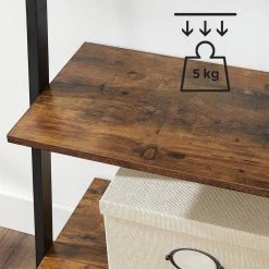 VASAGLE Standregal »LLS43BX LLS043B02«, Leiterregal, Wandregal mit 4 Ebenen, Bücherregal, Wohnzimmer, Küche, vintage Grau -Vasagle Auslauf Geschäft 3687bd33 4ca0 4109 99b3 6f26c1ed87e1