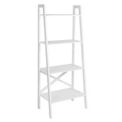 VASAGLE Standregal »LLS200N01 LLS200W01«, Bücherregal, Leiterregal mit 4 Ebenen Natur, Wei&szlig; -Vasagle Auslauf Geschäft 368a4976 6646 45ec 943f 7dbb3cd8bbf0