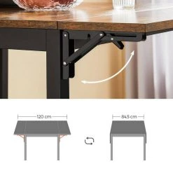 VASAGLE Esstisch »KDT077B01«, Küchentisch für 2-4 Personen, Klappbar, für kleine Räume, vintage -Vasagle Auslauf Geschäft 3827dfe3 389c 4322 bd68 ff0cab6dcf6e