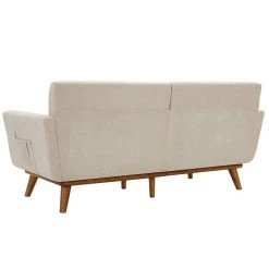 VASAGLE 3-Sitzer »LCS030«, Couch für Wohnzimmer, Beine aus Massivholz, Mid-Century Stil, 191 x 80,5 x 86 cm Beige, Grau -Vasagle Auslauf Geschäft 3b461eb4 bda8 4765 8ae5 0f0e44031419