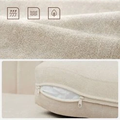 VASAGLE 3-Sitzer »LCS030«, Couch für Wohnzimmer, Beine aus Massivholz, Mid-Century Stil, 191 x 80,5 x 86 cm Beige, Grau -Vasagle Auslauf Geschäft 3b84cec7 53db 4613 89ce 35ca6b03e7ca